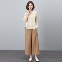2024新款休闲文艺减龄棉麻套装