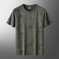 短袖T恤男士夏季薄款冰丝速干冰感上衣排汗透气体能训练服跑步