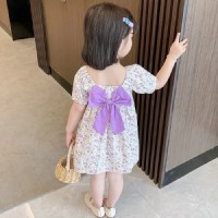 女童公主裙2024新款夏季时髦碎花连衣裙洋气时尚小女孩韩版宝宝裙