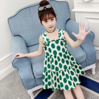 女童连衣裙夏季2024新款儿童超洋气波点公主裙小女孩宝宝吊带裙