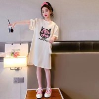 女童连衣裙夏季2024新款韩版洋气儿童裙子薄款夏装女孩短袖公主裙