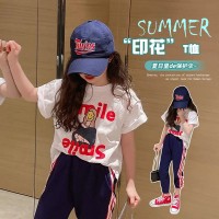 女童夏装套装2024新款洋气时髦运动夏季童装中大童儿童女孩衣服潮