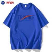 NASA联名白色短袖t恤夏季ins百搭情侣装宽松圆领潮牌纯棉半袖上衣
