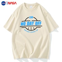 NASA联名白色短袖t恤夏季ins百搭情侣装宽松圆领潮牌纯棉半袖上衣