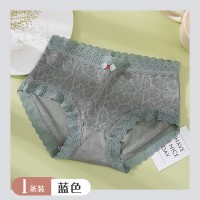 抖音热卖款内裤女士高腰收腹收小肚子少女可爱蕾丝无痕三角短裤