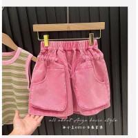 韩童装女童背心套装儿童短裤两件套2024夏装新款洋气时髦网红潮