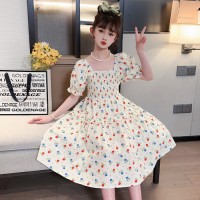 女童连衣裙夏装2024新款儿童夏季洋气网红裙子女孩大童碎花公主裙