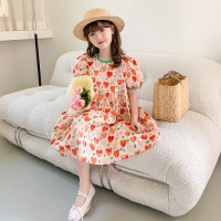 女童连衣裙2024新款儿童夏装碎花女大童洋气夏季女孩公主裙子夏天
