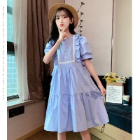 原版质量女童连衣裙夏装薄款2024新款洋气女孩公主裙大童纯棉裙子