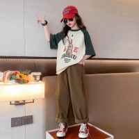 童（含棉）夏季套装2024新款洋气时髦童装儿中大童韩版炸街两件套