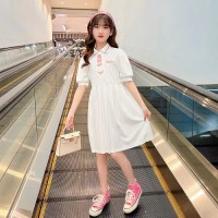 女童学院风POLO领裙子夏装网红中大儿童公主裙洋气女孩甜美连衣裙