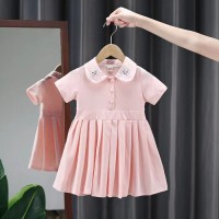 女童夏季连衣裙2024新款卡通宝宝休闲短袖裙子儿童洋气公主裙夏装
