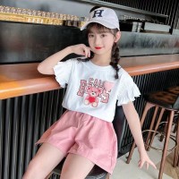 女童套装夏季2024新款童装女洋气网红炸街中大童儿童短裤两件套夏