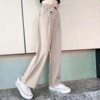 女童夏季裤子2024新款儿童夏装休闲西装裤女孩大童冰丝直筒裤薄款