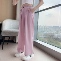 女童夏季裤子2024新款儿童夏装休闲西装裤女孩大童冰丝直筒裤薄款