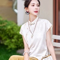 在仓现货~2024年夏季guo风新中式燕尾裙套装减龄盘扣两件套套裙