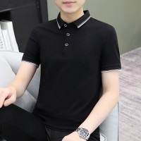 夏季男士短袖T恤全棉薄款商务翻领男装polo衫男款