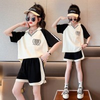 女童短裤套装夏款2024新款儿童韩版休闲短袖女大童运动夏装两件套