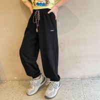 女童休闲裤夏季2024新款中大童宽松薄款刺绣童装百搭儿童束脚裤子