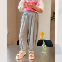 夏季女童铜氨丝凉凉裤夏装2024新款儿童韩版洋气休闲百搭休闲裤子