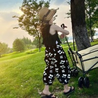 女童防蚊裤2024夏装洋气新款儿童碎花休闲裤九分裤宝宝清凉裤子