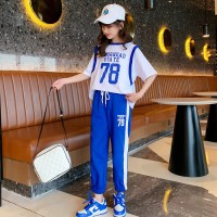 女童套装夏款网红新款儿童运动时髦童装夏装小女孩洋气两件套夏季