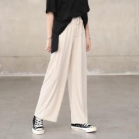 女童阔腿裤2024新款夏季中大童垂感冰丝直筒裤童装宽松防蚊拖地裤