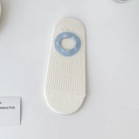 袜子女夏季纯棉薄款冰淇淋拼色无骨船袜吸汗透气防滑不掉跟隐形袜