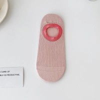 袜子女夏季纯棉薄款冰淇淋拼色无骨船袜吸汗透气防滑不掉跟隐形袜