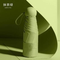 夏季新款防晒遮阳太阳伞女晴雨小巧便携五折迷你黑胶小雨伞女士