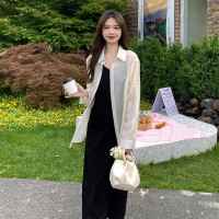 2024夏季防晒服+吊带针织连衣裙