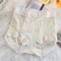 高腰内裤女蕾丝收腹提臀无痕透气亲肤性感网纱舒适新款女生三角裤