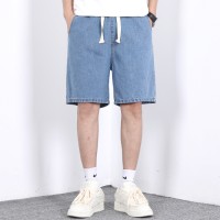 牛仔裤五分裤薄料高品质时尚百搭弹力修身男士休闲短裤牛仔裤