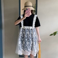 【当场退现】大版宽松显瘦蕾丝连衣裙
