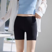夏季新款裸感冰冰裤蕾丝免穿内裤里裆防走光安全裤女