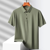 夏季新款翻领T恤男士时尚冰丝速干体恤衫商务休闲polo衫