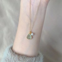 同款风佛公珍珠项链女高级感颈链弥勒佛吊坠锁骨链潮