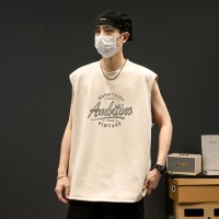 运动背心男夏季薄款无袖t恤潮牌宽松篮球上衣ins港风简约百搭坎肩