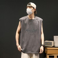运动背心男夏季薄款无袖t恤潮牌宽松篮球上衣ins港风简约百搭坎肩