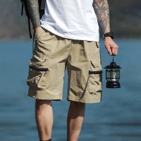 夏季新款日系宽松休闲户外抗皱速干工装短裤男运动休闲五分裤