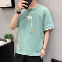 T227夏季纯棉短袖t恤男士夏季休闲时尚潮牌ins半袖上衣