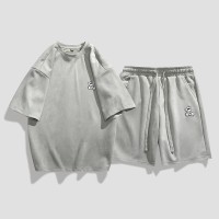 TZ007学生潮流短袖t恤运动套装男青少年夏装衣服帅气男装