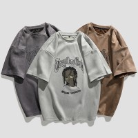 TC004帅气短袖t恤男衣服半截袖潮流ins宽松百搭胖子学生T恤上衣
