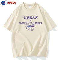 NASA联名白色短袖t恤夏季ins百搭情侣装宽松圆领潮牌纯棉半袖上衣