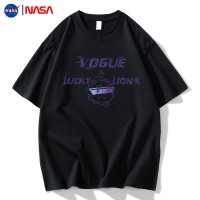 NASA联名白色短袖t恤夏季ins百搭情侣装宽松圆领潮牌纯棉半袖上衣
