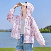 夏季新款防晒服短款印花连帽薄款防晒休闲款防晒衣