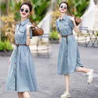 现货牛仔连衣裙女夏季新款2024年新款牛仔裙