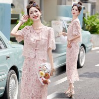 蕾丝半身裙小香风套装女夏短袖上衣两件套