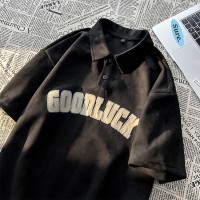 （地毯）鹿皮绒短袖T恤上衣男装POLO衫