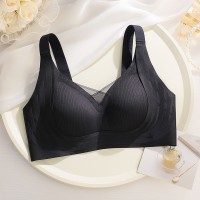 无痕乳胶内衣女小胸聚拢果冻条软支撑舒适透气网纱机洗固定杯文胸
